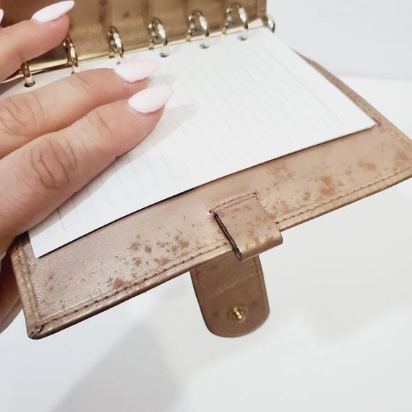 Gucci Authentic Guccissima embossed leather  Rose metallic agenda *chk video* - Picture 4 of 17